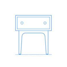 Furniture Nightstands Abbey Small Nightstand Line Tracing Svg Vector, Free Vectors File